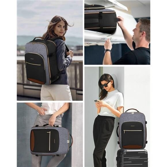 LOVEVOOK 40L Travel Backpack for Women & Men, Large Carry on Backpack for main image 6